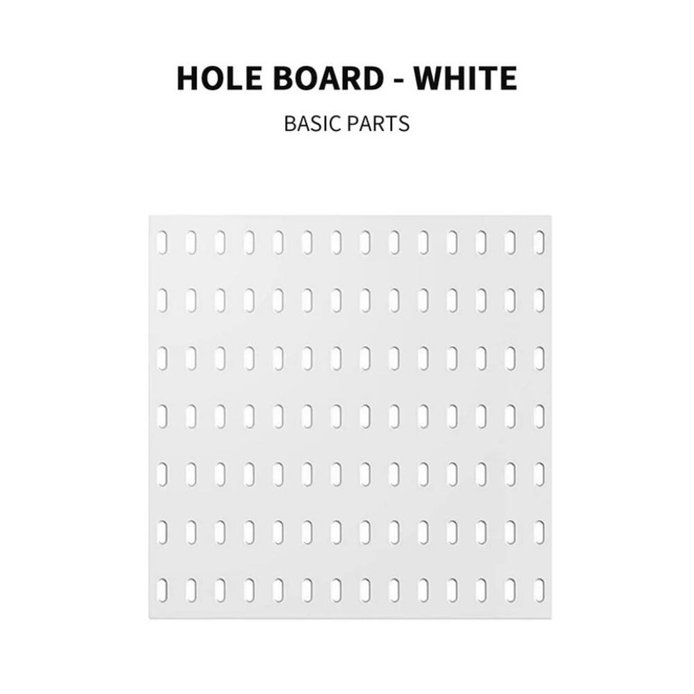 Pegboard Wall Organizer,Wall Display Decoration Perforation 11” X 11” White